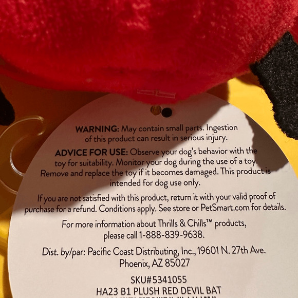 Thrills and Chills Dog Toys Squeak Halloween NWT Set Of 4 Bat Ghost Spider Devil - Picture 3 of 3